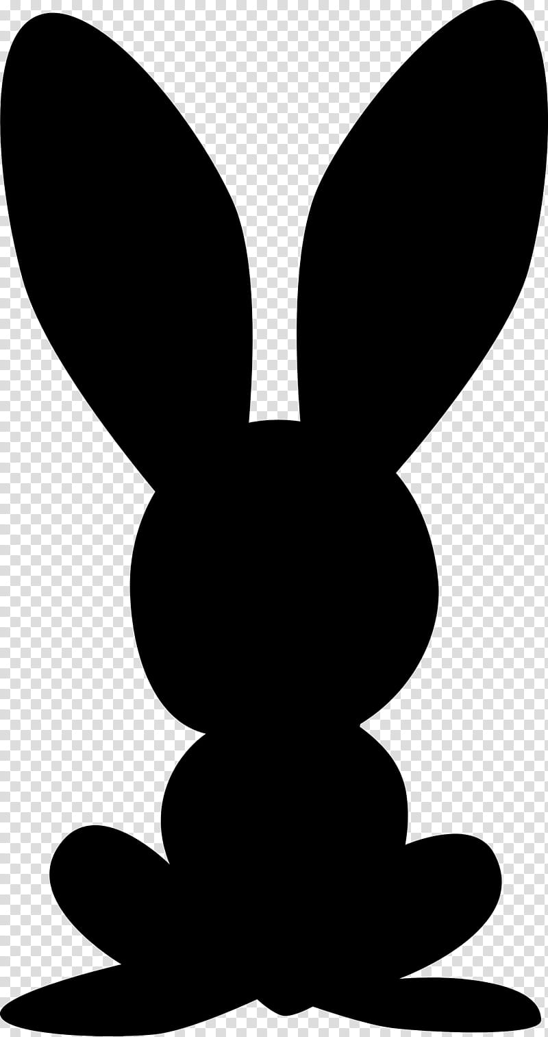 Easter Bunny, European Rabbit, Leporids, Animal, Glires, Blackandwhite, Symmetry, Symbol transparent background PNG clipart
