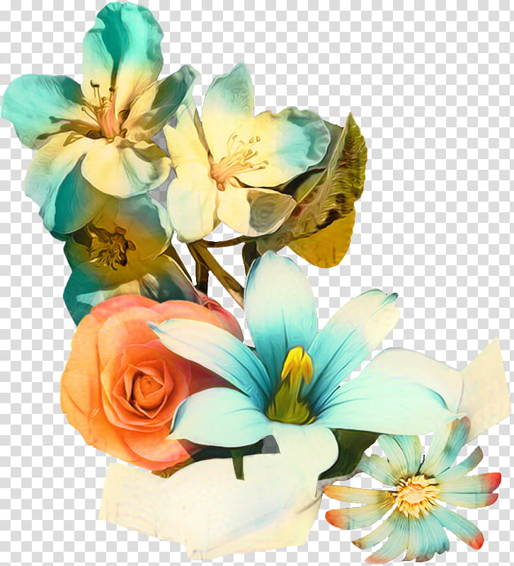 Flower Art Watercolor, Watercolor Painting, Floral Design, Garland, Cut Flowers, Turquoise, Petal, Teal transparent background PNG clipart