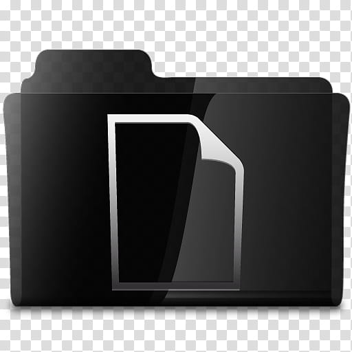 Black Glassy Set, black new folder transparent background PNG clipart