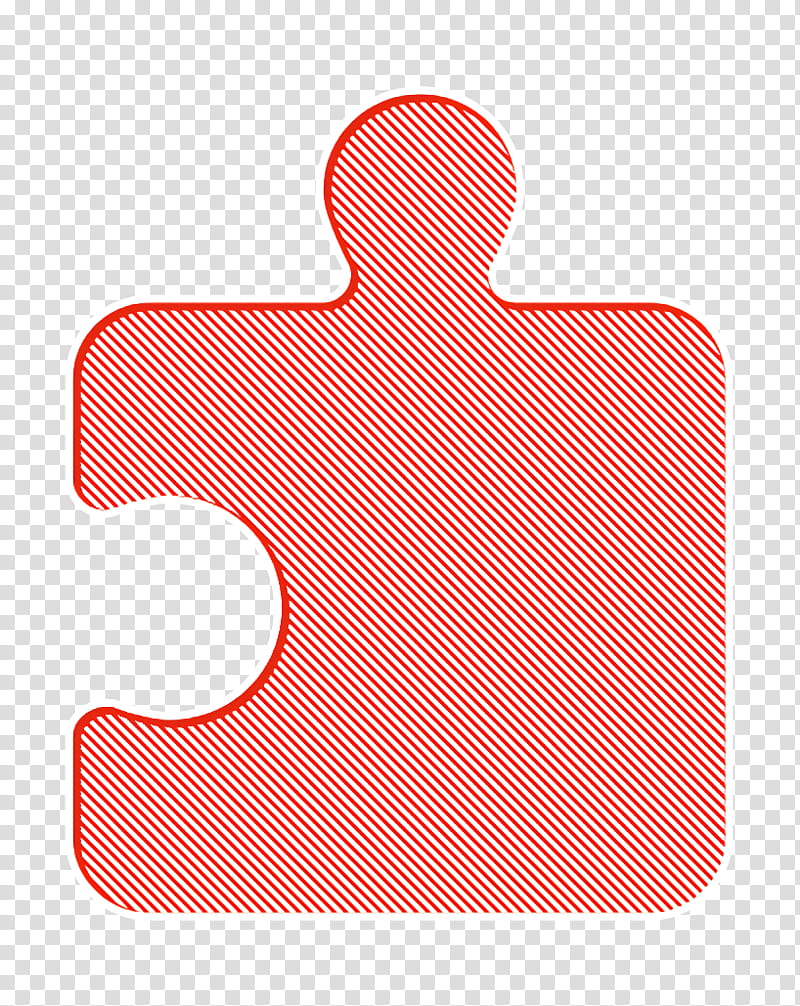 puzzle icon, Red, Line, Orange, Material Property, Finger, Symbol, Thumb transparent background PNG clipart