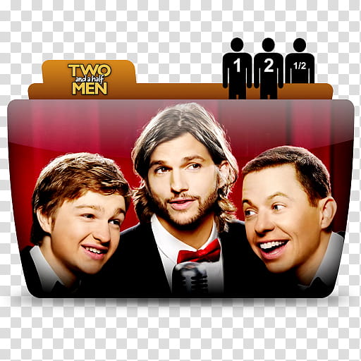 TV Folder Icons ColorFlow Set , Two And A Half Men , Two Men And A Half movie cover transparent background PNG clipart
