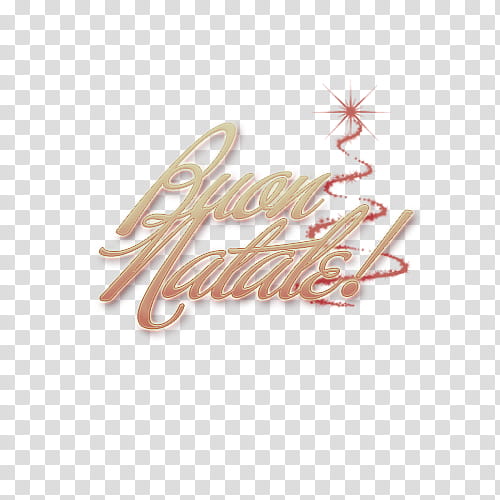 Christmas, brown Buon Natale word art transparent background PNG clipart