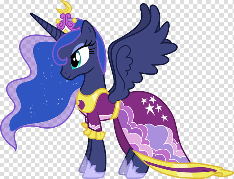 Princess Luna&#;s Coronation Dress, blue and pink My Little Pony character transparent background PNG clipart