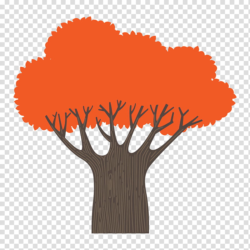 autumn tree broadleaf tree, Orange, Plant, Logo transparent background PNG clipart