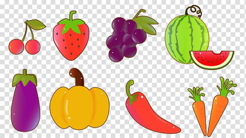 Food, Strawberry, Vegetarian Cuisine, Chili Pepper, Bell Pepper, Accessory Fruit, Diet Food, Paprika transparent background PNG clipart