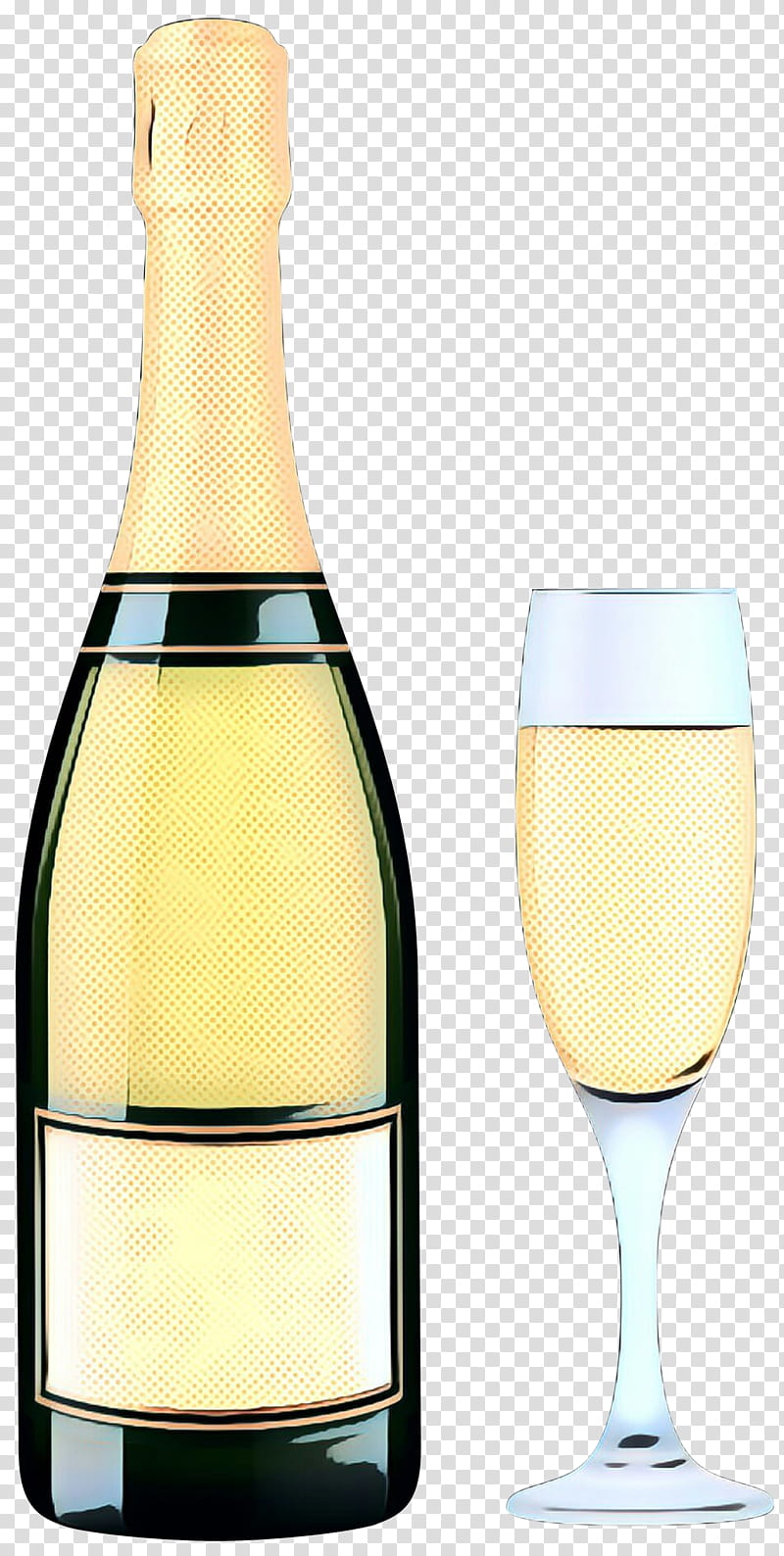 Champagne, Pop Art, Retro, Vintage, Glass Bottle, Champagne Stemware, Wine Bottle, Drink transparent background PNG clipart