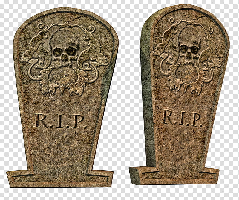 Grave , two tombstones transparent background PNG clipart