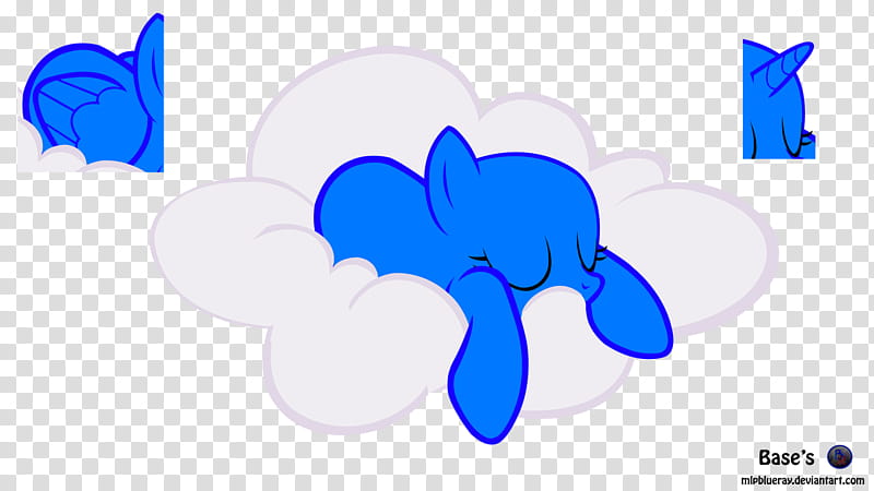 MLP Base, Sleeping /FreeUse, blue My Little Pony illustration transparent background PNG clipart