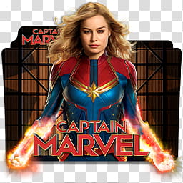 MCU Phase Three Folder Icon , Captain Marvel ()_x transparent background PNG clipart