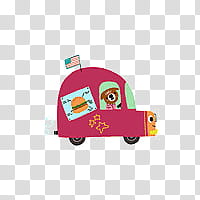 pink car artwork transparent background PNG clipart