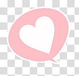 Speech Bubble, pink and white heart transparent background PNG clipart
