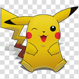 Pikachu I choose you, Winking icon transparent background PNG clipart
