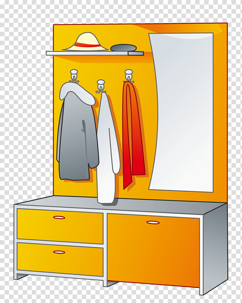 Orange, Furniture, Cartoon, Shelf, Armoires Wardrobes, Closet, Yellow, Table transparent background PNG clipart