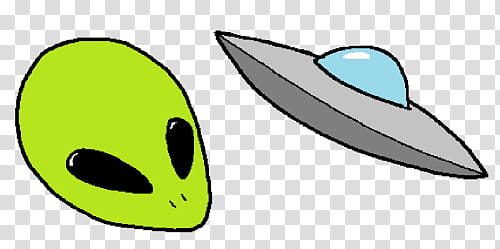 Alien, green and black alien with spaceship transparent background PNG clipart