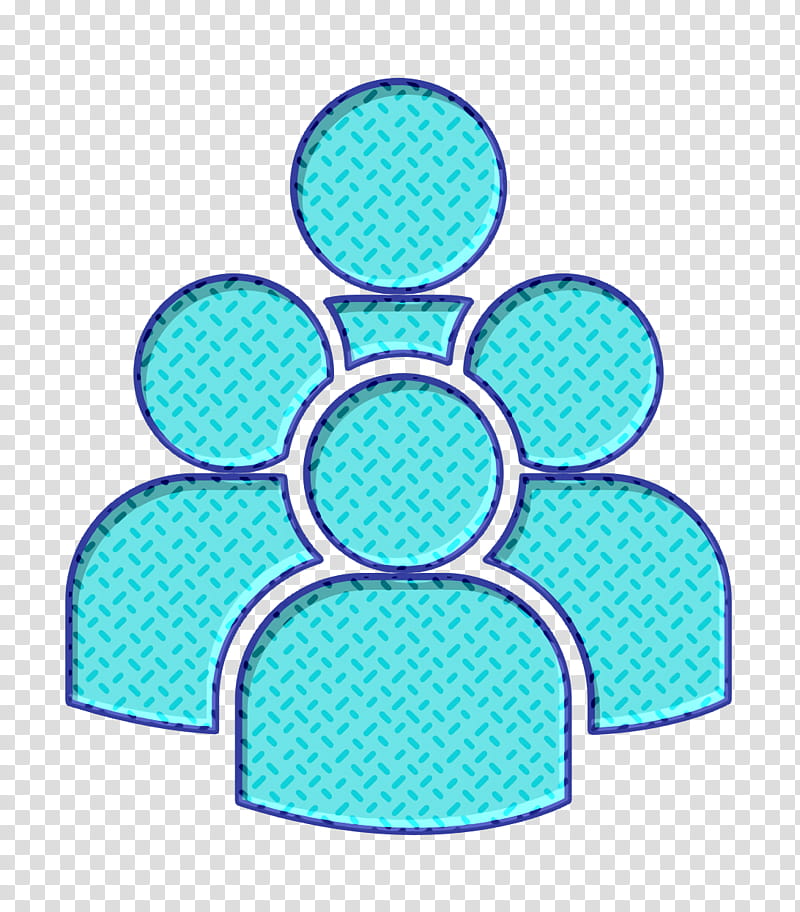 Group icon Humans 3 icon Group of users silhouette icon, Turquoise ...