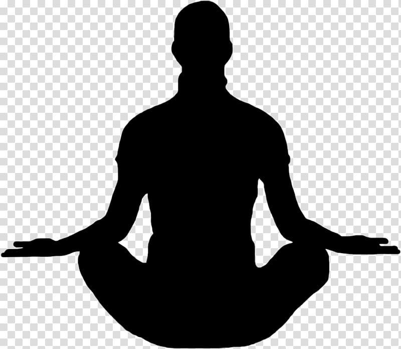 Silhouette girl yoga meditation balance pose Vector Image