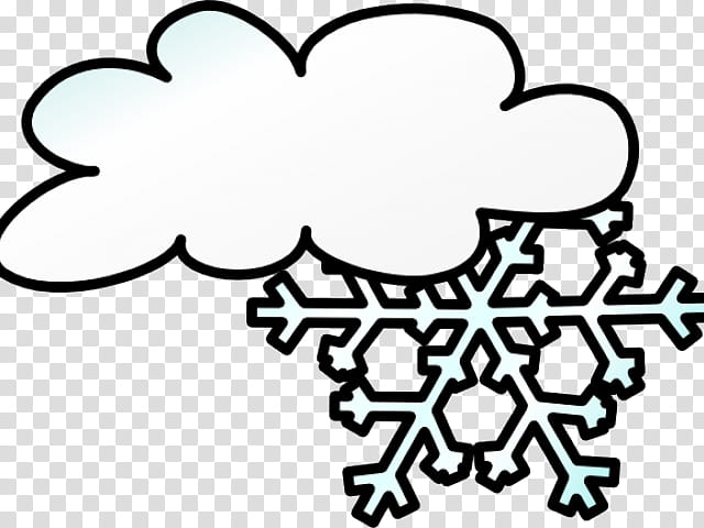 Black And White Flower, Snow, Cloud, Rain, Weather, Storm, Snowflake, Drawing transparent background PNG clipart