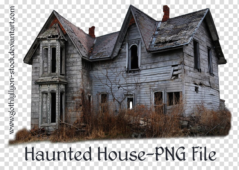 HALLOWEEN O, haunted house graphic transparent background PNG clipart