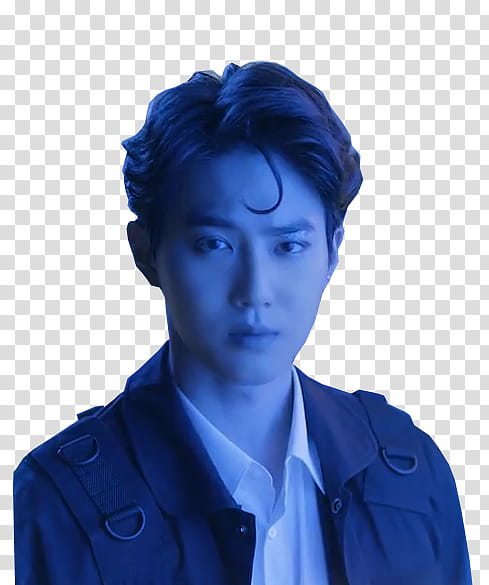 SHARE EXO POWER RF  JAEXI, man wearing blue jacket transparent background PNG clipart
