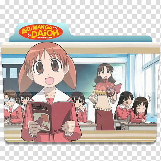 Anime folder icons , Azumanga, Azumanga Daioh folder transparent background PNG clipart