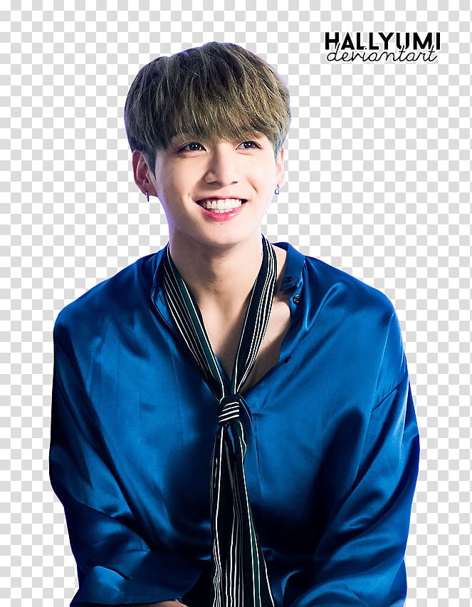 JungKook, women's blue zip-up jacket transparent background PNG clipart ...