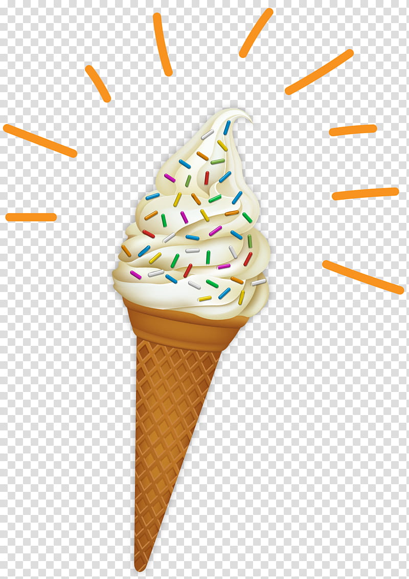Ice Cream Cone, Ice Cream Cones, Frozen Custard, Sprinkles, Vanilla, Flavor, Food, Boardwalk transparent background PNG clipart
