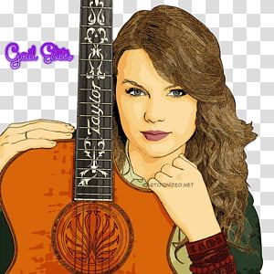 Taylor Swift in Cartoon transparent background PNG clipart thumbnail