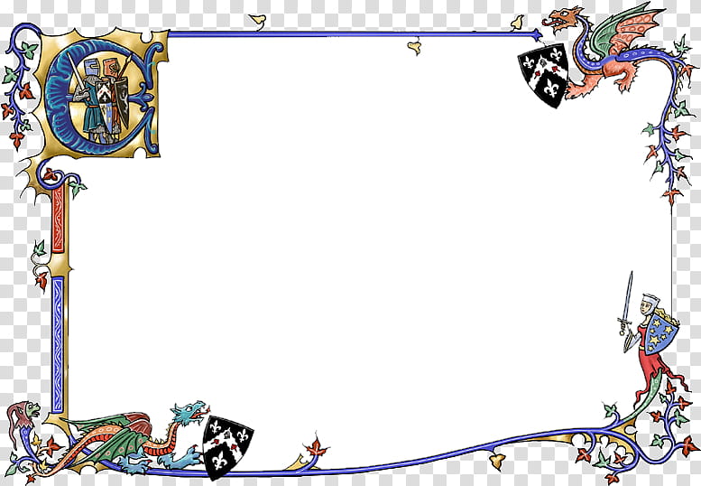 Frame Frame, Middle Ages, Renaissance, Illuminated Manuscript, Late Middle Ages, Medieval Art, Medieval Renaissances, 15th Century transparent background PNG clipart