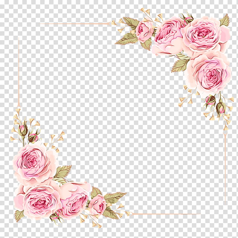 Watercolor Flowers Frame, Rose, BORDERS AND FRAMES, Frames, Floral Design, Flower Frame, Watercolor Painting, Drawing transparent background PNG clipart