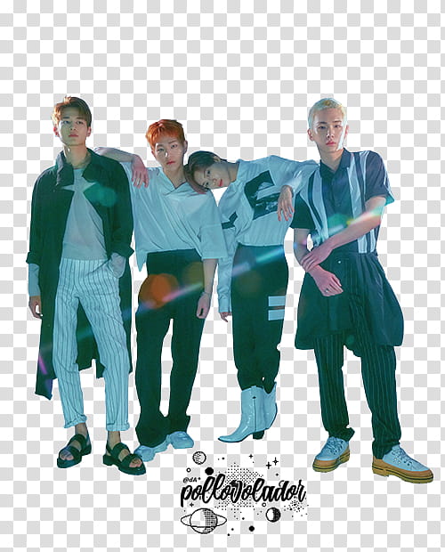 SHINee star, four male artist standing transparent background PNG clipart