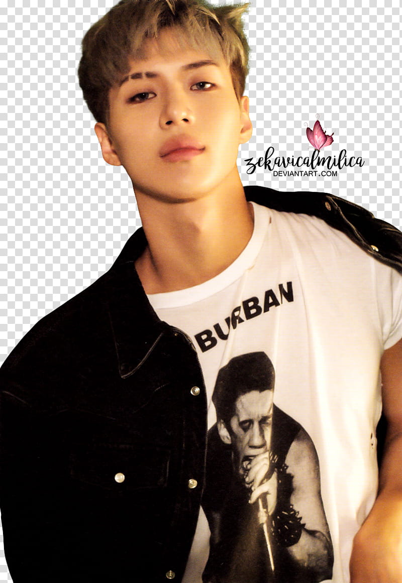 SHINee Taemin Move, man in black button-up jacket and white crew-neck t-shirt transparent background PNG clipart