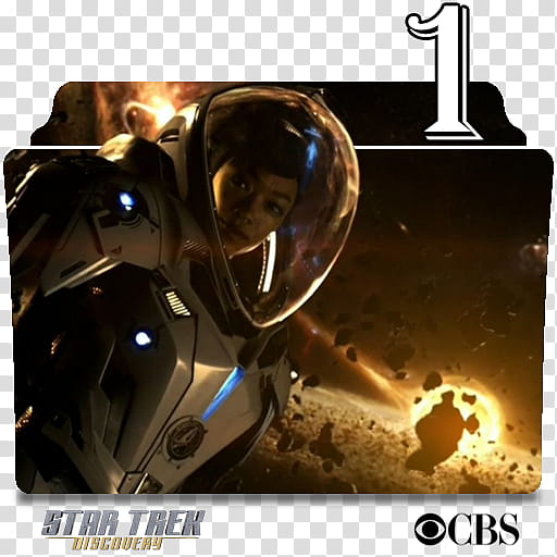 Star Trek Discovery series and season folder icons, Star Trek Discovery S ( transparent background PNG clipart