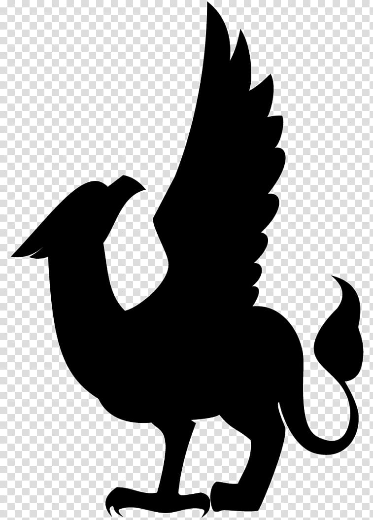 Gryphon, silhouette of bird illustration transparent background PNG clipart