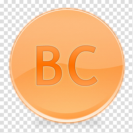 TRIX Icon Set, BitComet, round orange BC art transparent background PNG clipart