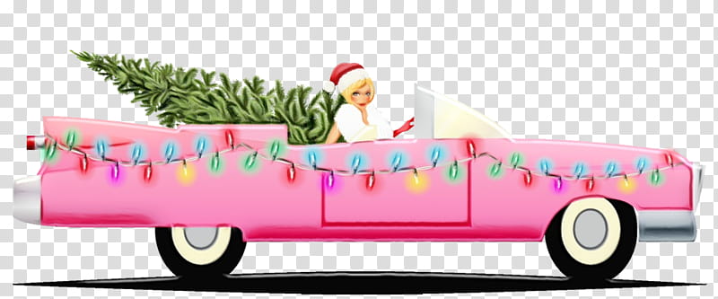 pink cartoon vehicle car, Watercolor, Paint, Wet Ink transparent background PNG clipart