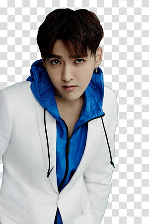 KRIS WU, man black haired wearing jacket transparent background PNG clipart
