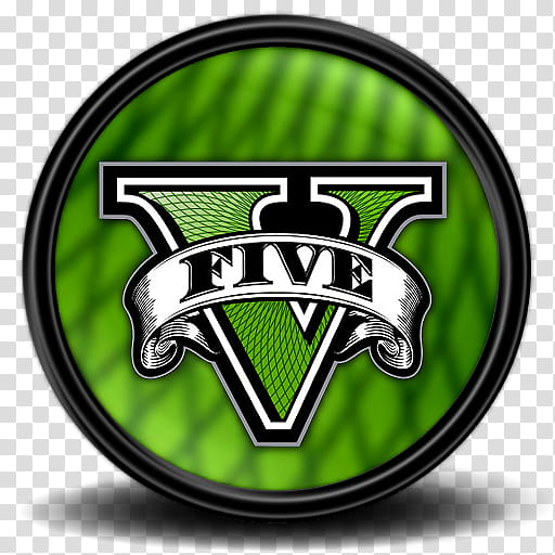  Grand Theft Auto  V Game Icon GTA  green  five logo  