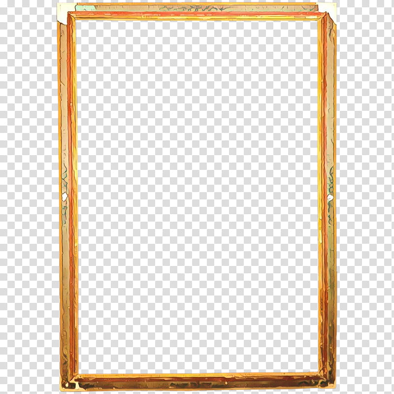 frame, Cartoon, Frame, Mirror, Rectangle, Brass transparent background PNG clipart