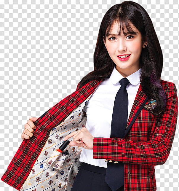 Somi Scoolooks, woman with red blazer transparent background PNG clipart