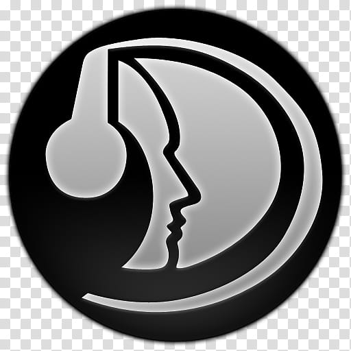 Icon White Teamspeak Black And Grey Music Icon Transparent