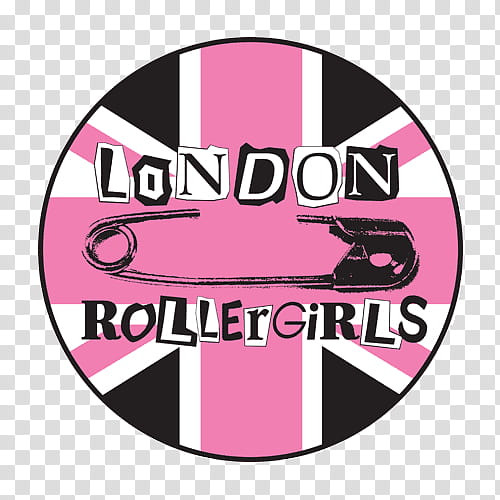 Girl, London, Logo, London Rollergirls, Roller Derby, Womens Flat Track Derby Association, Roller Skating, Pink transparent background PNG clipart