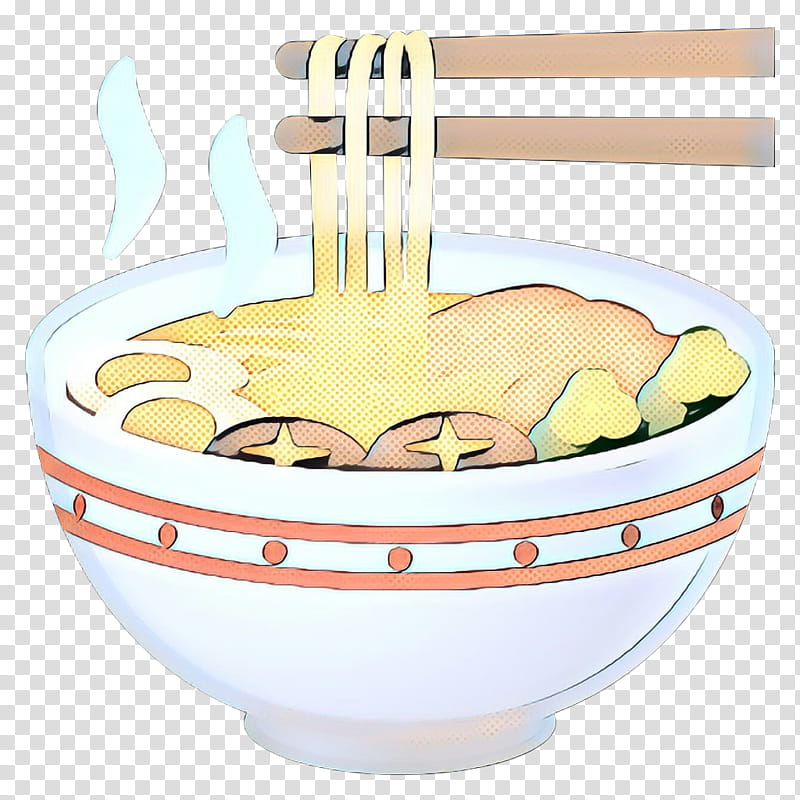 Pop Emoji, Pop Art, Retro, Vintage, Chinese Cuisine, Bowl, Food, Ramen transparent background PNG clipart