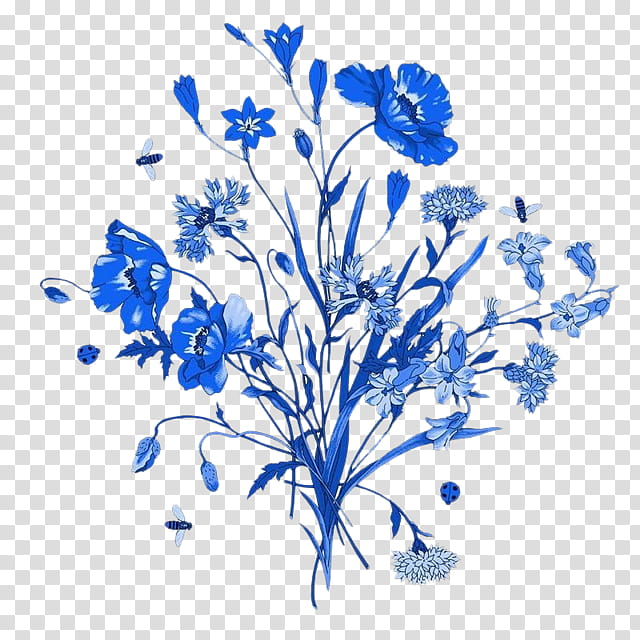 blue flowers with white background