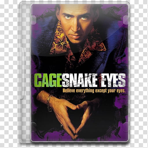 Movie Icon , Snake Eyes, Nicolas Cage Snake Eyes DVD case transparent background PNG clipart