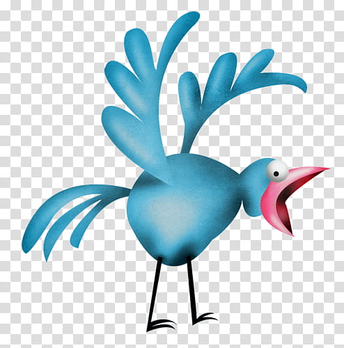 blue long-legged bird sticker transparent background PNG clipart