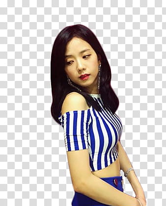 Jisoo BLACKPINK, woman leaning on her right transparent background PNG clipart