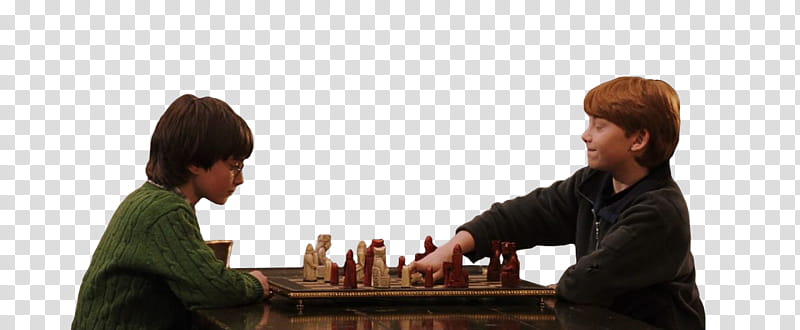 malfoypure k resource , Daniel Radcliffe and Rupert Grint playing chess transparent background PNG clipart