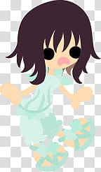 The icons of cute girls in cute dress, asaagao-girl- transparent background PNG clipart