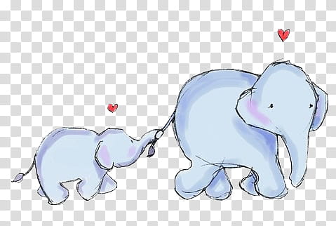 New , blue elephant illustration transparent background PNG clipart