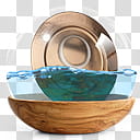 Sphere   the new variation, round copper-colored coin with water in bowl with glass cover illustration transparent background PNG clipart